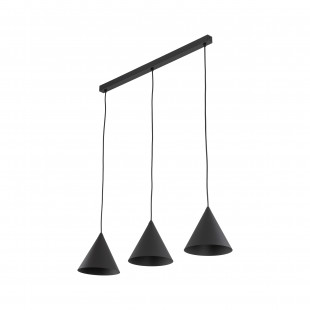 Lampa wisząca stożek 3 punktowa na listwie Cono Black 86cm czarna TK Lighting