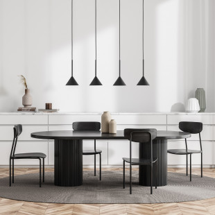 Lampa wisząca stożek 4 punktowa na listwie Cono Black 75cm czarna TK Lighting
