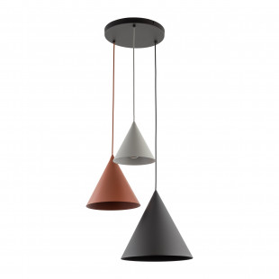 Lampa wisząca stożek 3 punktowa Cono Mix 50cm multikolor TK Lighting