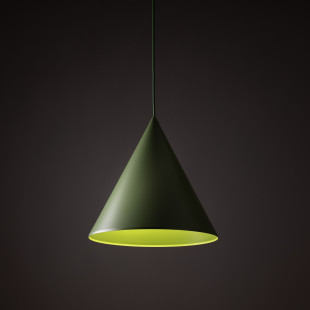 Lampa wisząca stożek Cono Peapod 32cm zielona TK Lighting