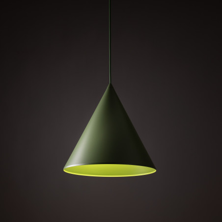 Lampa wisząca stożek Cono Peapod 32cm zielona TK Lighting