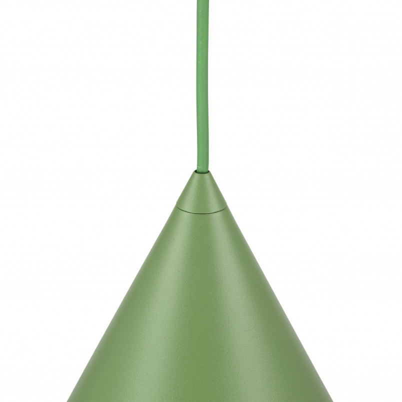Lampa wisząca stożek Cono Peapod 32cm zielona TK Lighting