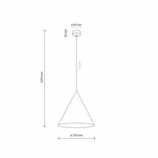 Lampa wisząca stożek Cono Peapod 32cm zielona TK Lighting