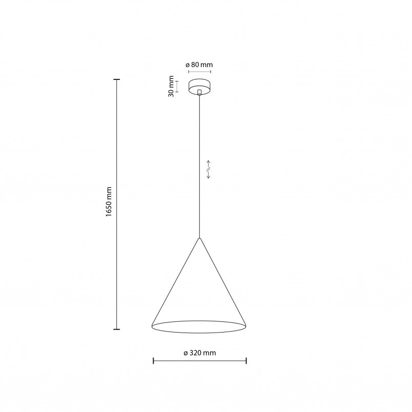 Lampa wisząca stożek Cono Peapod 32cm zielona TK Lighting