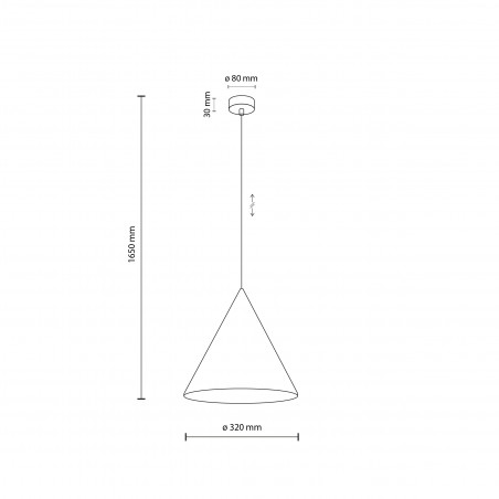 Lampa wisząca stożek Cono Peapod 32cm zielona TK Lighting