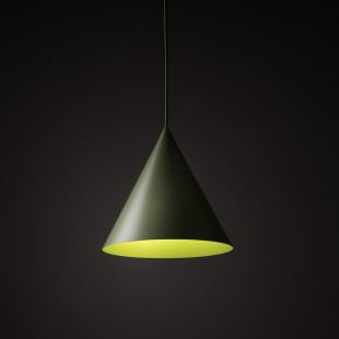 Lampa wisząca stożek Cono Peapod 25cm zielona TK Lighting
