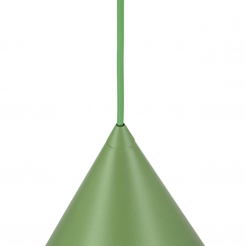 Lampa wisząca stożek Cono Peapod 25cm zielona TK Lighting