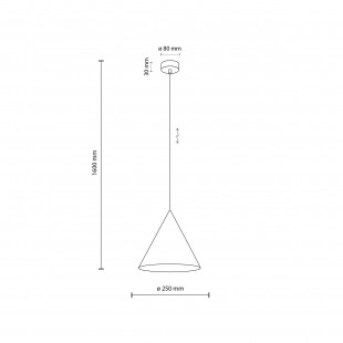 Lampa wisząca stożek Cono Peapod 25cm zielona TK Lighting