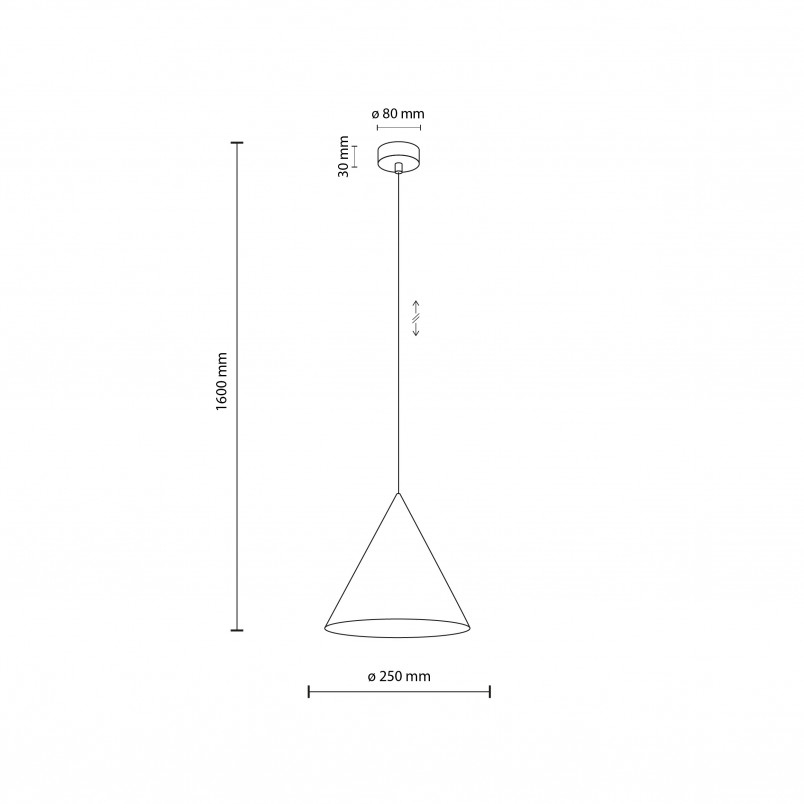 Lampa wisząca stożek Cono Peapod 25cm zielona TK Lighting