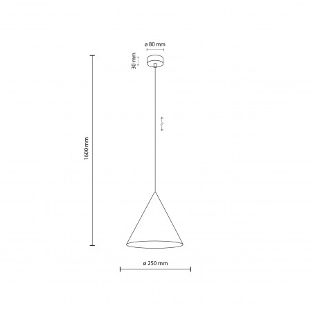 Lampa wisząca stożek Cono Peapod 25cm zielona TK Lighting