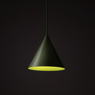 Lampa wisząca stożek Cono Peapod 19cm zielona TK Lighting
