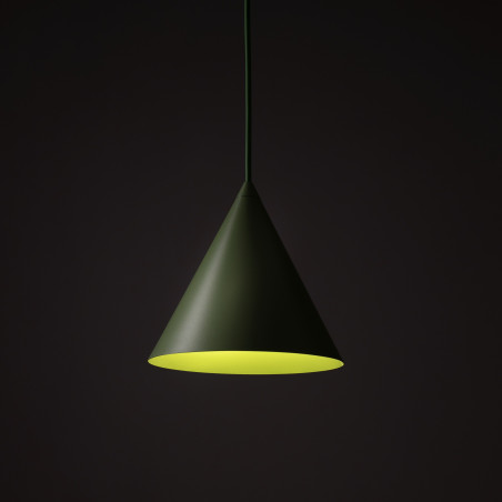 Lampa wisząca stożek Cono Peapod 19cm zielona TK Lighting
