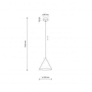Lampa wisząca stożek Cono Peapod 19cm zielona TK Lighting