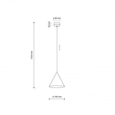 Lampa wisząca stożek Cono Peapod 19cm zielona TK Lighting