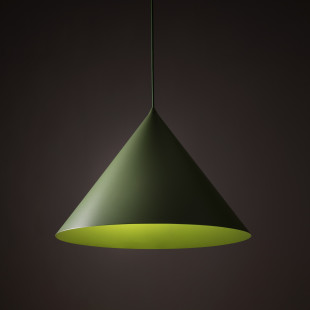 Lampa wisząca stożek Cono Peapod 50cm zielona TK Lighting