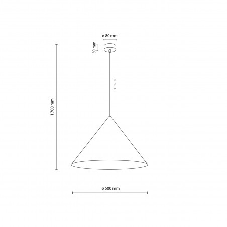 Lampa wisząca stożek Cono Peapod 50cm zielona TK Lighting