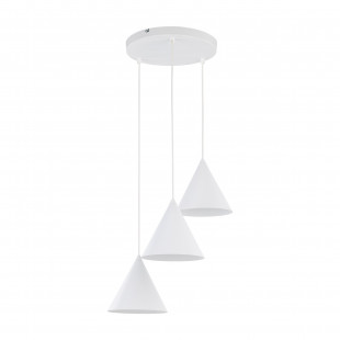Lampa wisząca stożek 3 punktowa Cono White III 42cm biała TK Lighting