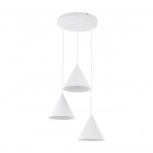 Lampa wisząca stożek 3 punktowa Cono White III 42cm biała TK Lighting