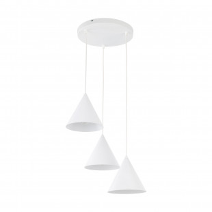 Lampa wisząca stożek 3 punktowa Cono White III 42cm biała TK Lighting