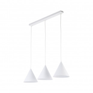 Lampa wisząca stożek 3 punktowa na listwie Cono White III 86cm biała TK Lighting