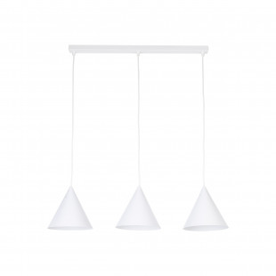 Lampa wisząca stożek 3 punktowa na listwie Cono White III 86cm biała TK Lighting