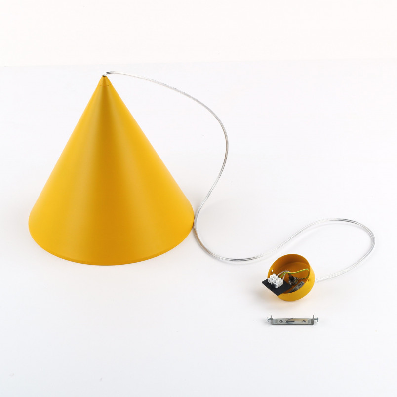 Lampa wisząca stożek Cono Yellow 32cm żółta TK Lighting