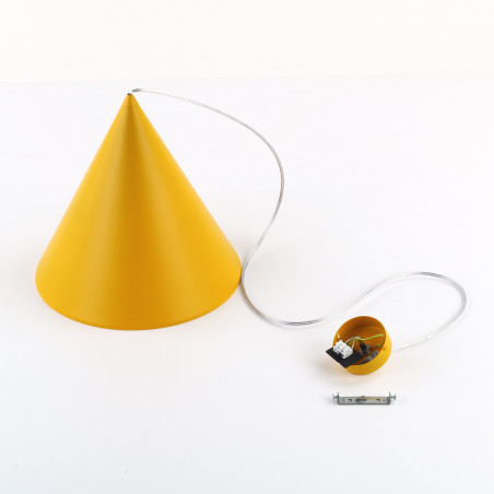 Lampa wisząca stożek Cono Yellow 32cm żółta TK Lighting