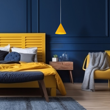 Lampa wisząca stożek Cono Yellow 19cm żółta TK Lighting