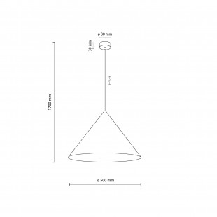 Lampa wisząca stożek Cono Yellow 50cm żółta TK Lighting