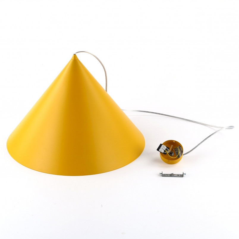 Lampa wisząca stożek Cono Yellow 50cm żółta TK Lighting