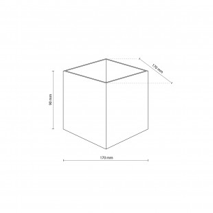 Kinkiet ogrodowy góra-dół Cube LED 3000K IP54 czarny TK Lighting