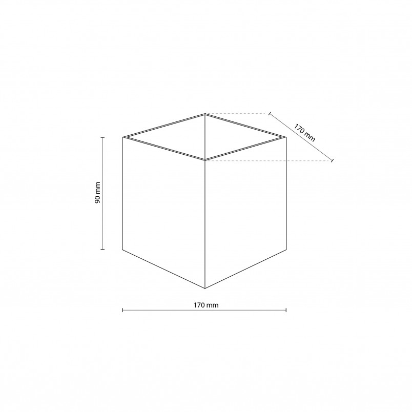 Kinkiet ogrodowy góra-dół Cube LED 3000K IP54 czarny TK Lighting