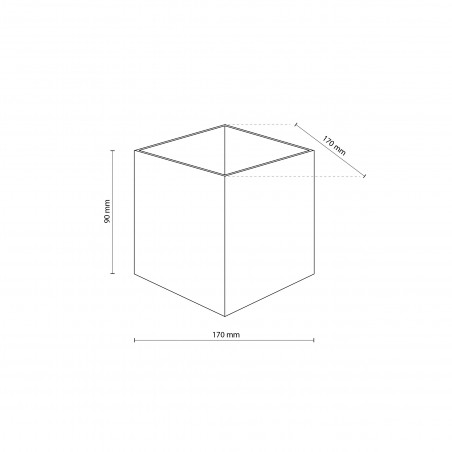 Kinkiet ogrodowy góra-dół Cube LED 3000K IP54 czarny TK Lighting
