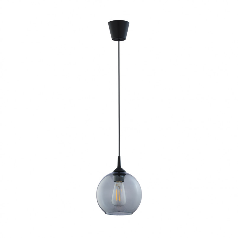 Lampa wisząca szklana kula Cubus 20cm grafitowa TK Lighting