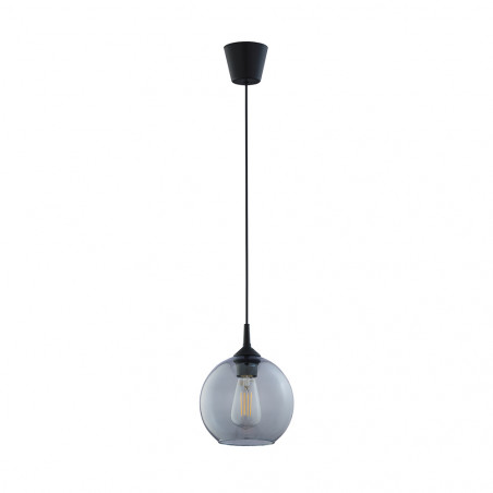 Lampa wisząca szklana kula Cubus 20cm grafitowa TK Lighting