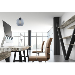 Lampa wisząca szklana kula Cubus 20cm grafitowa TK Lighting