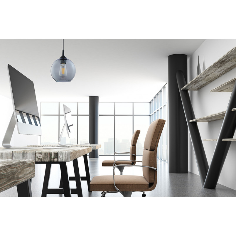 Lampa wisząca szklana kula Cubus 20cm grafitowa TK Lighting