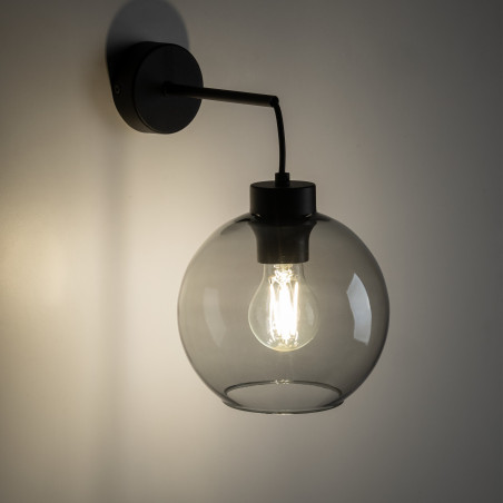 Kinkiet szklany wiszący Cubus 18cm grafitowy TK Lighting