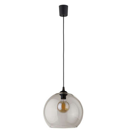 Lampa wisząca szklana kula Cubus Antisol 30cm grafitowa TK Lighting