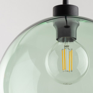 Lampa wisząca szklana kula Cubus 30cm zielona TK Lighting