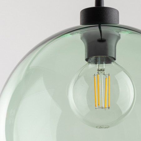 Lampa wisząca szklana kula Cubus 30cm zielona TK Lighting