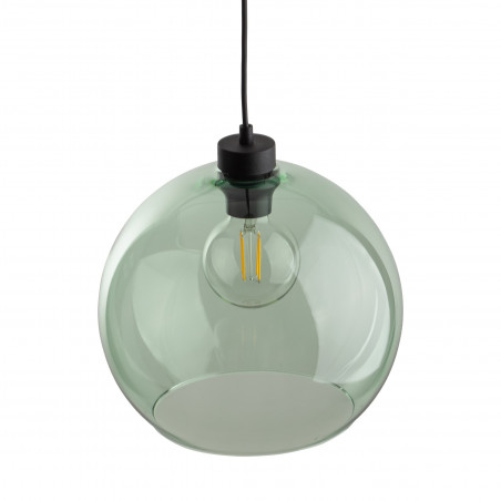 Lampa wisząca szklana kula Cubus 30cm zielona TK Lighting