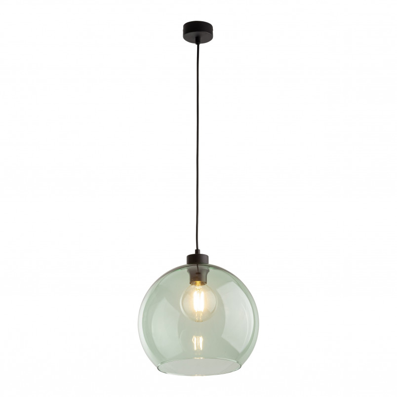 Lampa wisząca szklana kula Cubus 30cm zielona TK Lighting