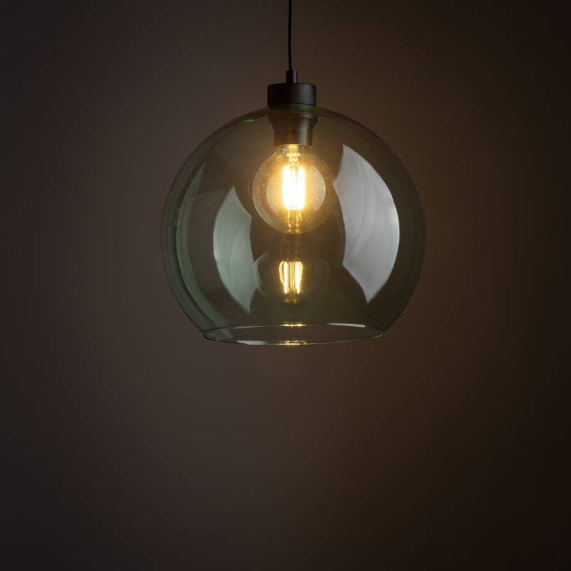 Lampa wisząca szklana kula Cubus 30cm zielona TK Lighting