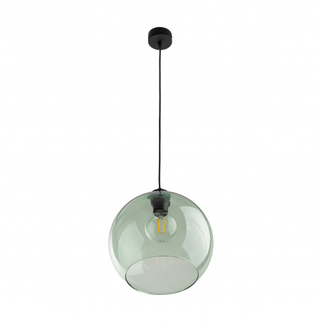 Lampa wisząca szklana kula Cubus 30cm zielona TK Lighting