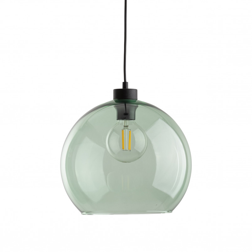 Lampa wisząca szklana kula Cubus 30cm zielona TK Lighting