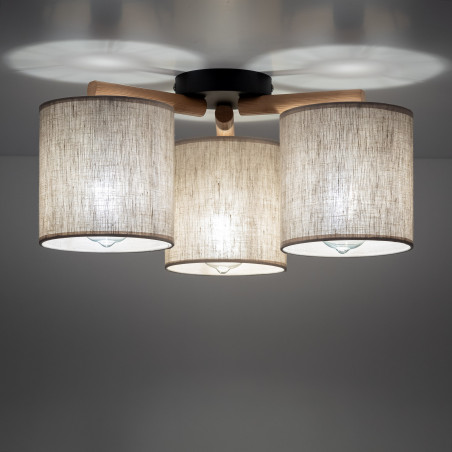 Lampa sufitowa 3 punktowa Deva len TK Lighting