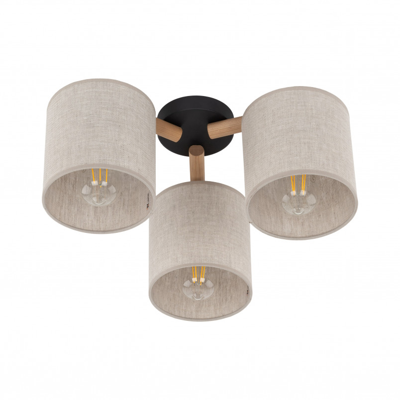Lampa sufitowa 3 punktowa Deva len TK Lighting