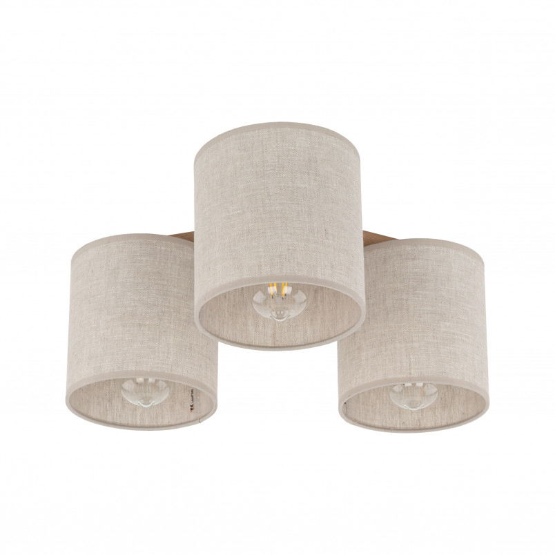 Lampa sufitowa 3 punktowa Deva len TK Lighting