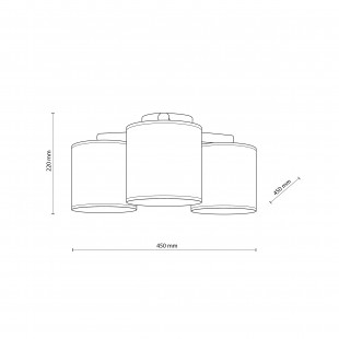 Lampa sufitowa 3 punktowa Deva len TK Lighting